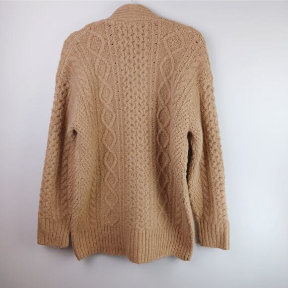 J.Crew Women's SZ S Cable-Knit Stretch Cardigan Sweater Merino Wool Alpaca Blend - Picture 4 of 7